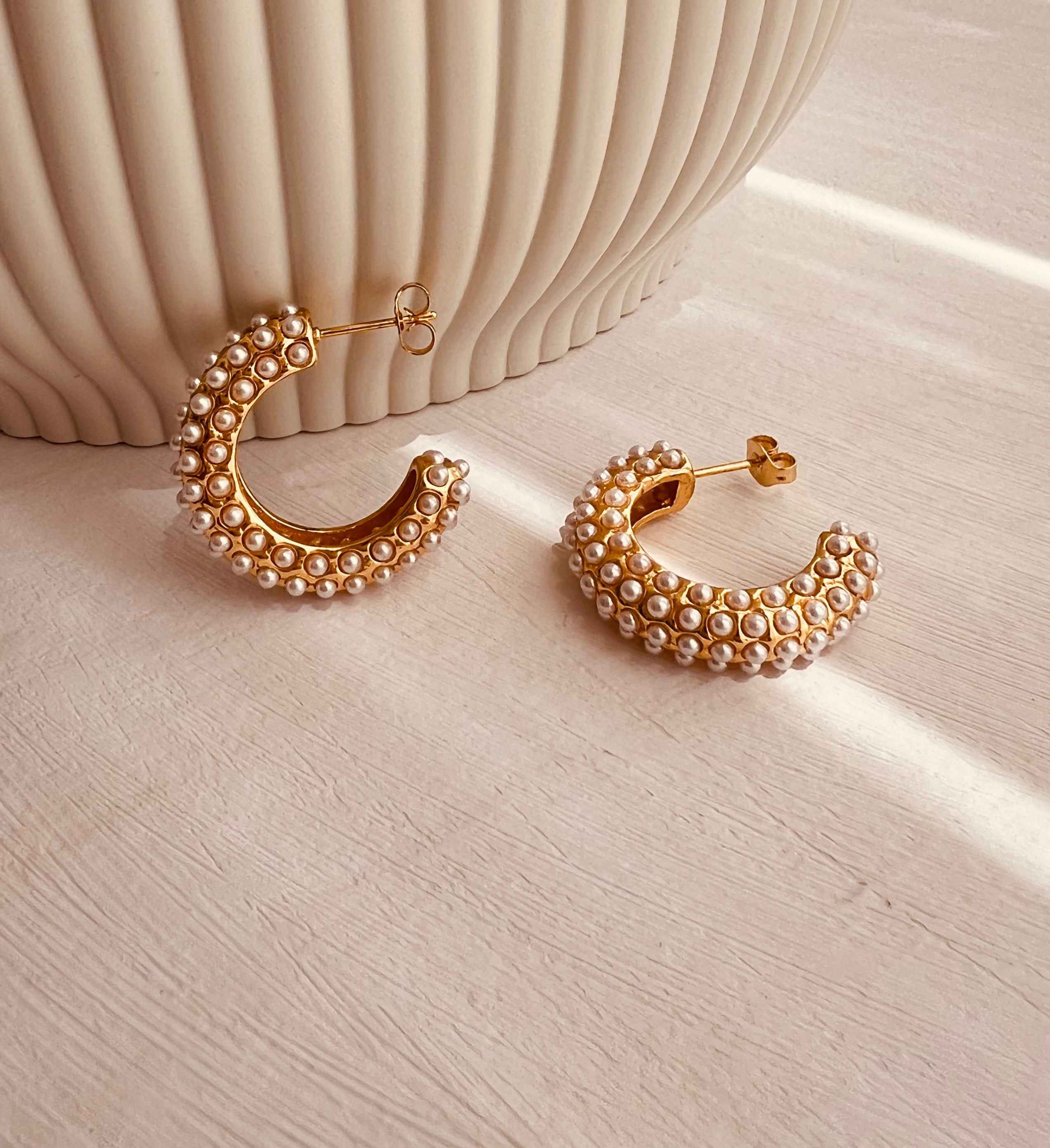 Candongas mini perlas